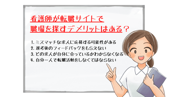 看護師が転職サイトを使って職場を探すデメリット