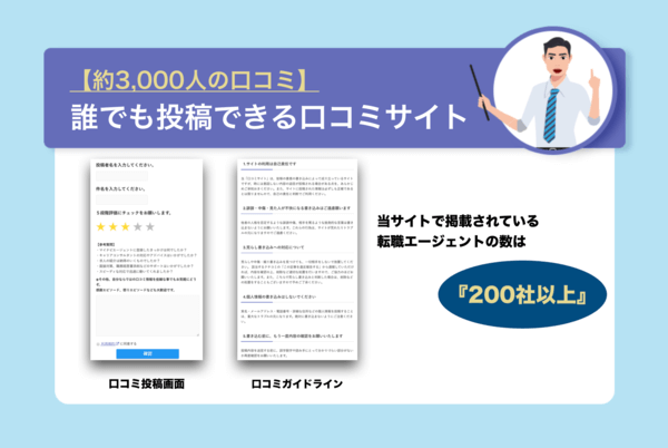 転職エージェントの口コミ