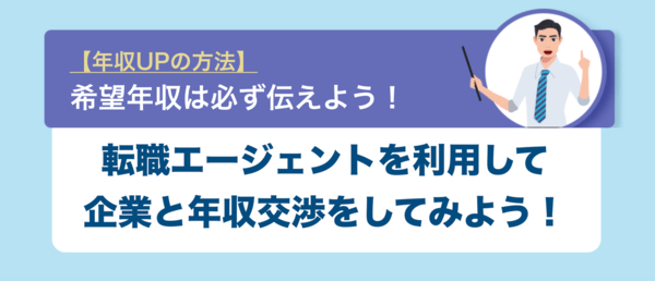転職エージェントを利用するときは必ず希望年収を伝える
