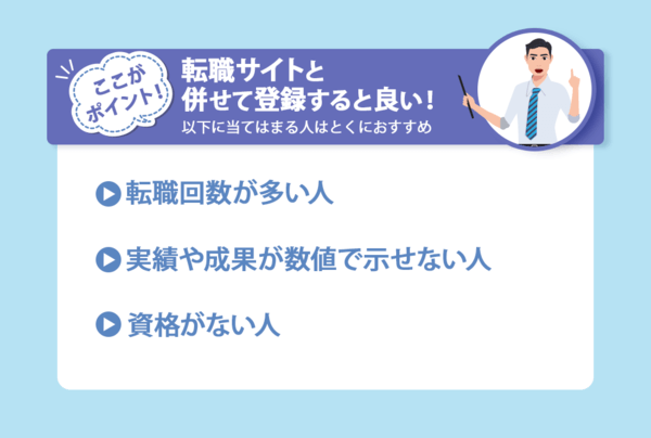 転職サイトを併せて登録した方が良い人